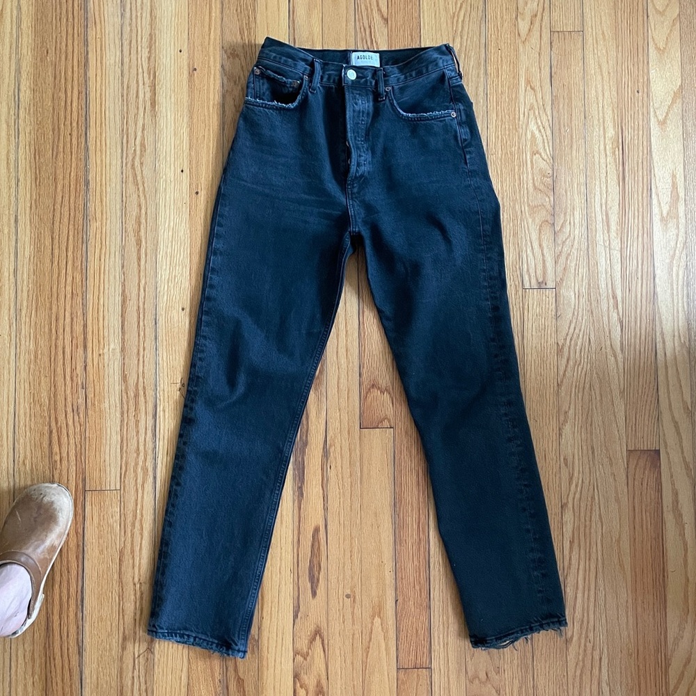 Agolde 90s Pinch Straight Leg Jeans - Black Tea